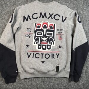 Vintage 10‎ Deep VictorySweater Small Multi 995 Embroidered Sweatshirt USA XXX